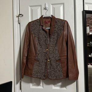 LizClaiborne leather Blazer size 8